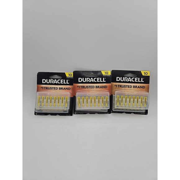 3 Pack Duracell DA10B16ZM10 Hearing Aid Batteries Set of 16 - Picture 1 of 2